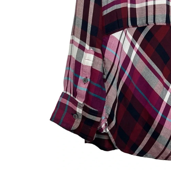 Talbots Women’s Large Plaid Button Up Long Sleeve Shirt - Picture 8 of 10
